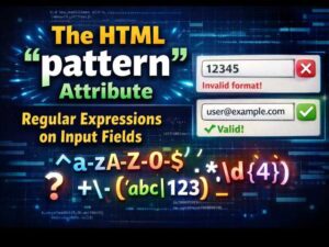The HTML "pattern" attribute - regular expressions on input fields