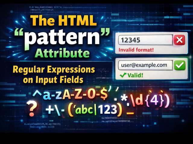 The HTML "pattern" attribute - regular expressions on input fields