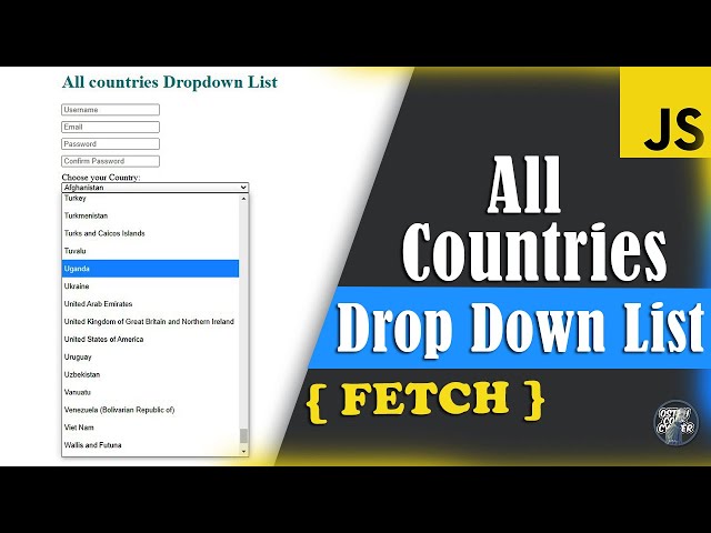 All Countries Drop Down List
