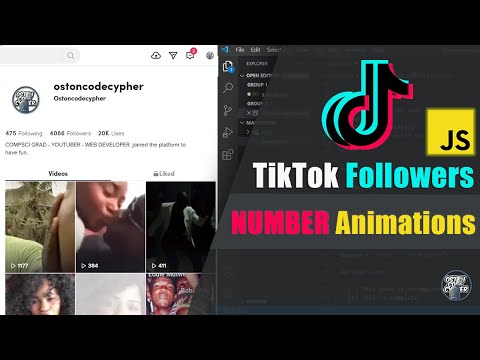 TikTok Followers Number Animation Using JavaScript