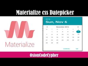 How to create a Date Picker using Materialize css