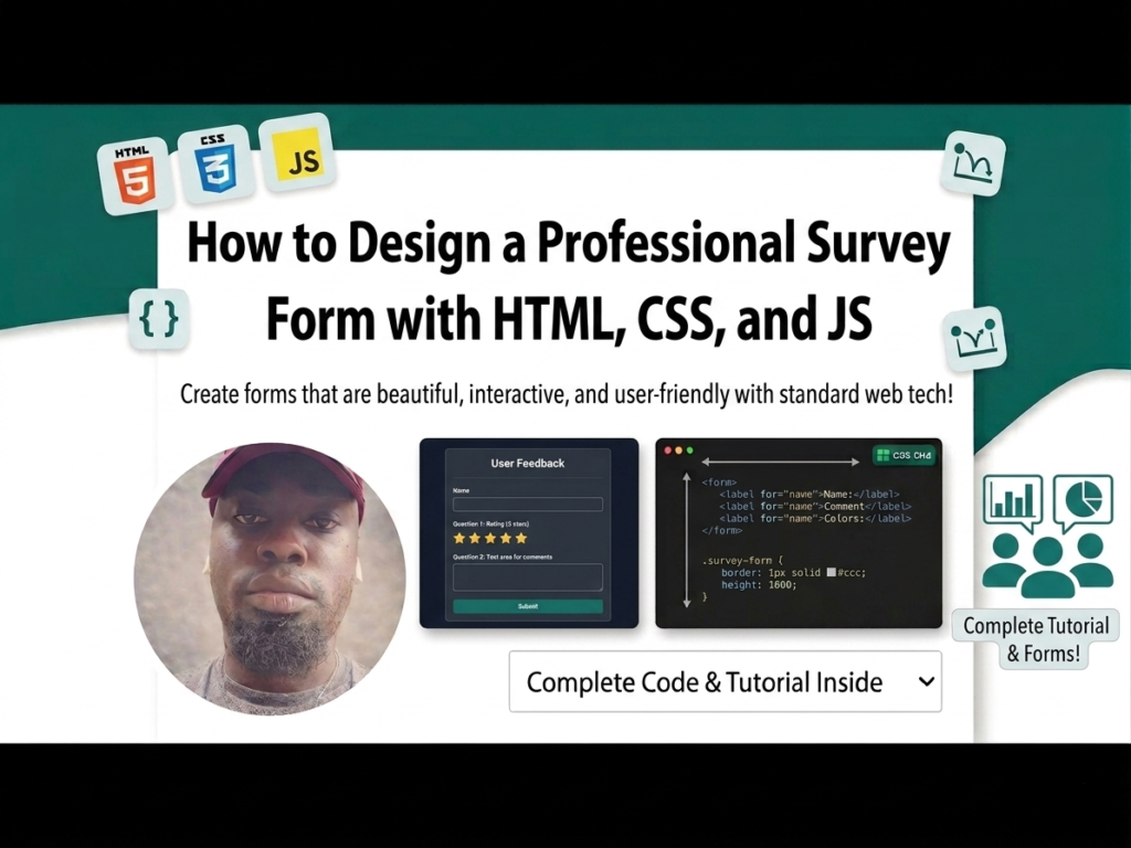 How to Design a Professional Survey Form with HTML, CSS, and JS