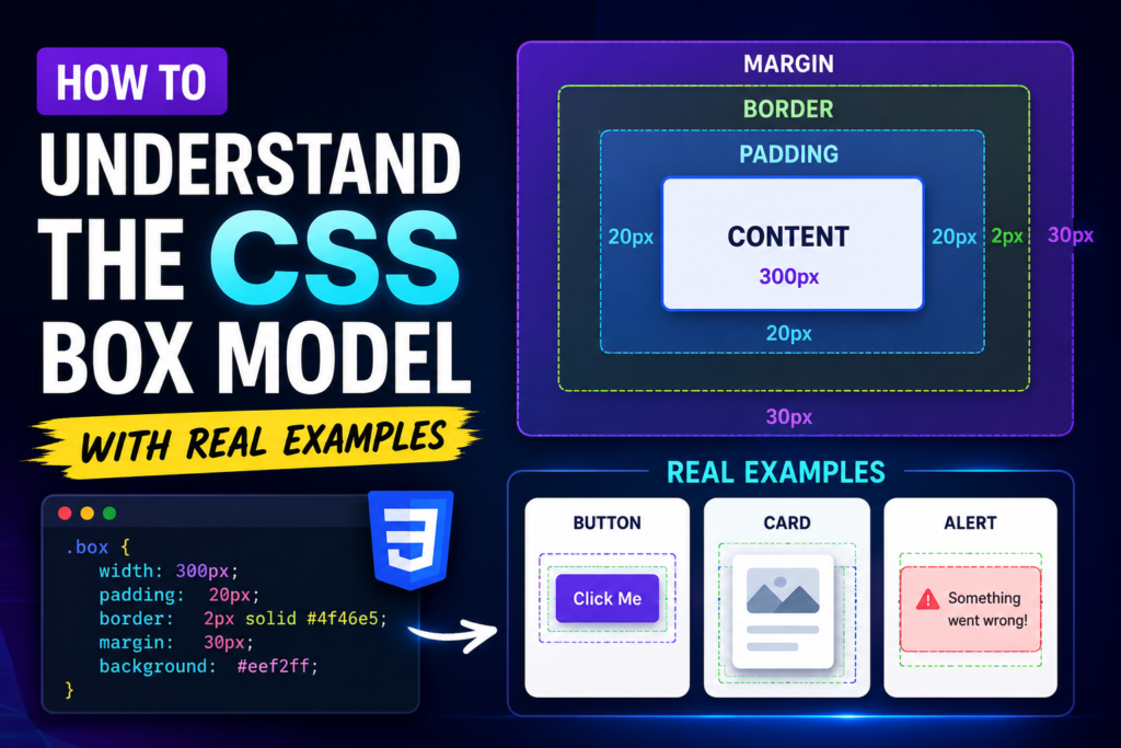 How to understand the CSS box model with real examples