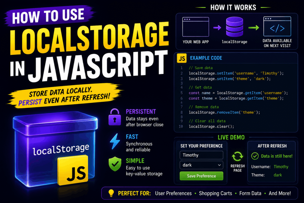 How to Use LocalStorage in JavaScript