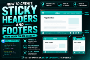 How to create sticky headers and footers that work on all screens