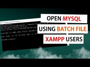 How to open MySQL using batch file - XAMPP USERS LIFE HACK