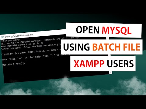 How to open MySQL using batch file - XAMPP USERS LIFE HACK