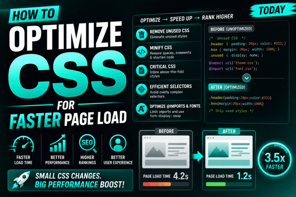 How to optimize CSS for faster page load