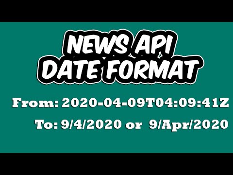How to convert the News API Date format to DD MM YY